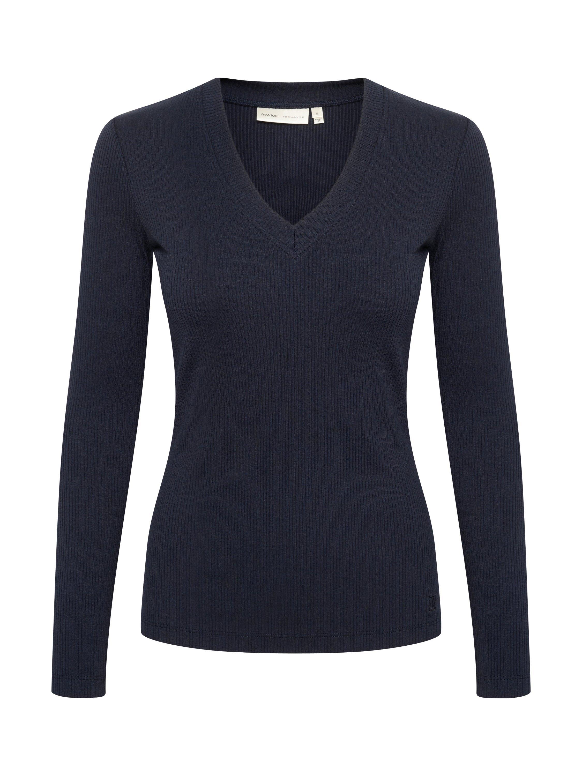 Product image 4 of 5, which shows InWear Dagna Long Sleeve Top, Mid Blue, XS