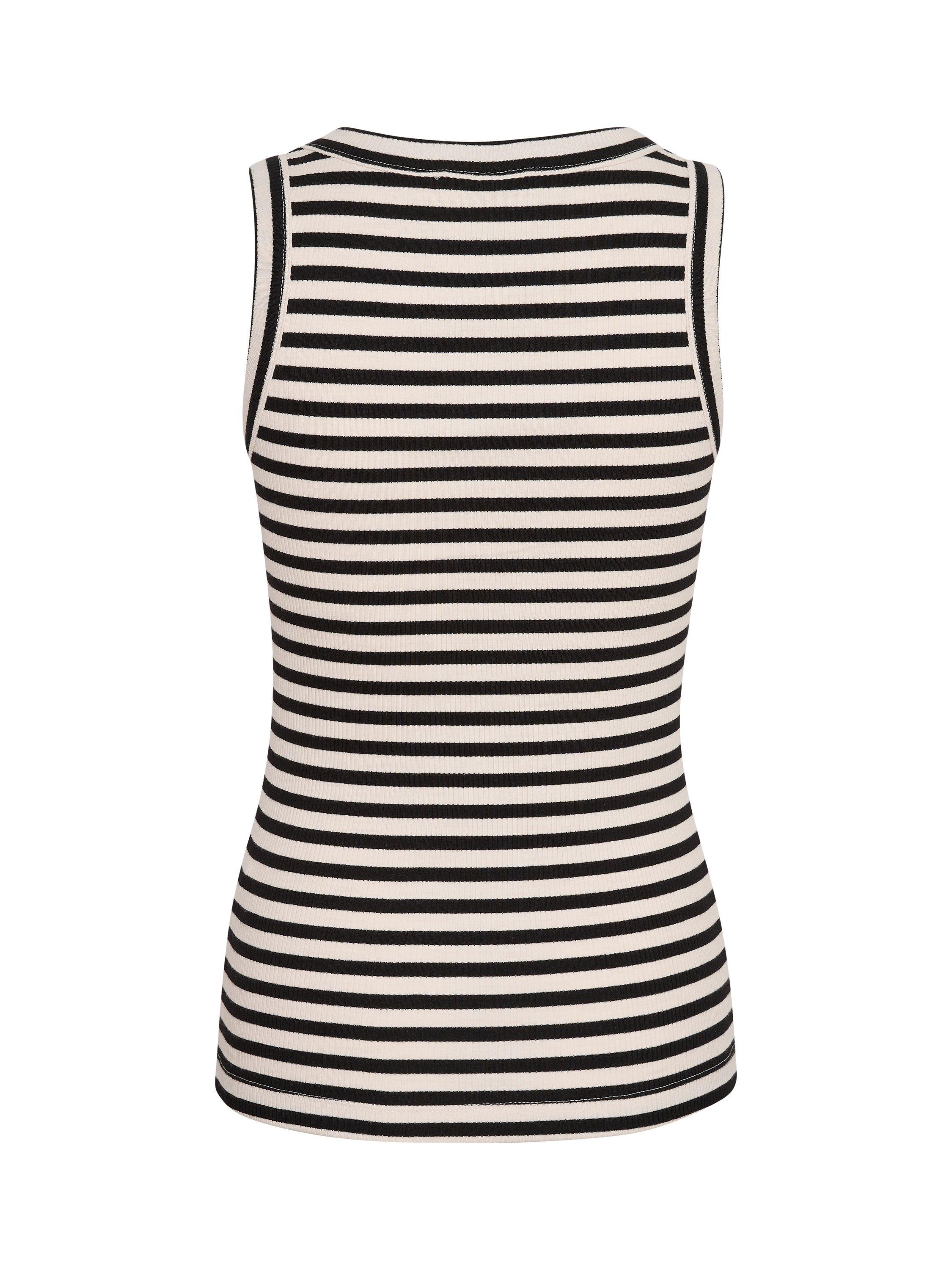 Product image 6 of 6, which shows InWear Dagna Stripe Vest Top, White/Multi, XS