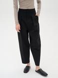InWear Zella Barrel Leg Cropped Trousers, Black