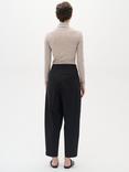 InWear Zella Barrel Leg Cropped Trousers, Black