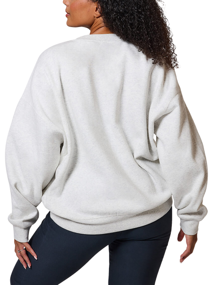 Lovall Logo Oversized Sweatshirt - view 2, Light Grey Marl