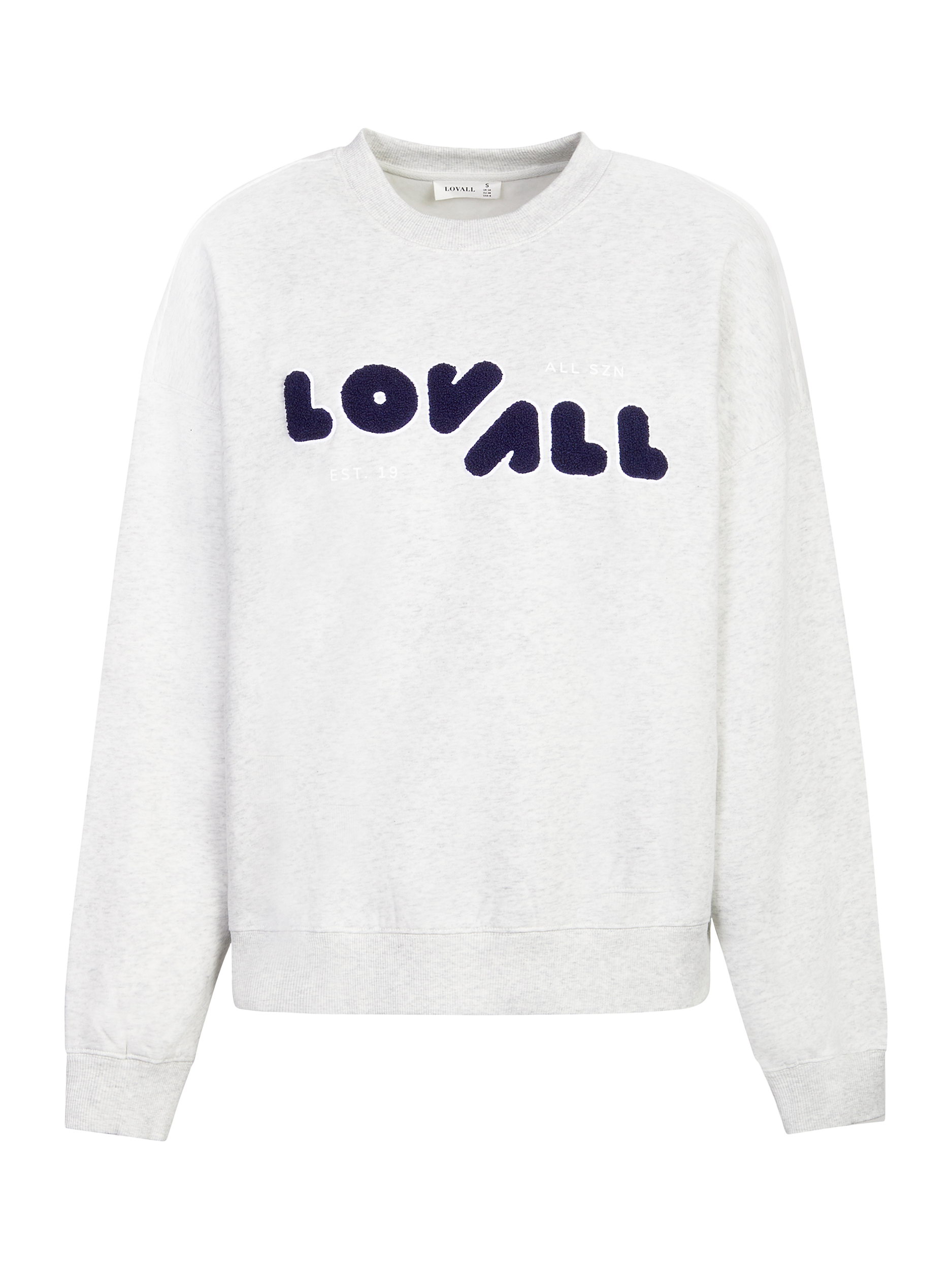 Product image 5 of 5, which shows Lovall Logo Oversized Sweatshirt, Light Grey Marl, 6