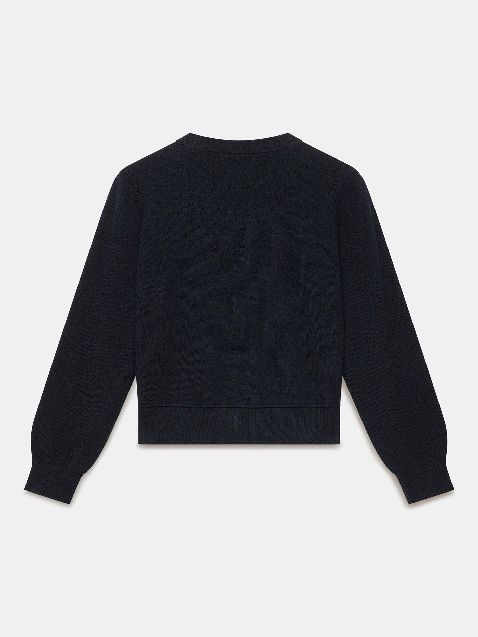 Product image 8 of 8, which shows Mint Velvet Double Button Long Sleeve Cardigan, Navy, XL