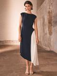 Mint Velvet Contrast Pleat Maxi Dress