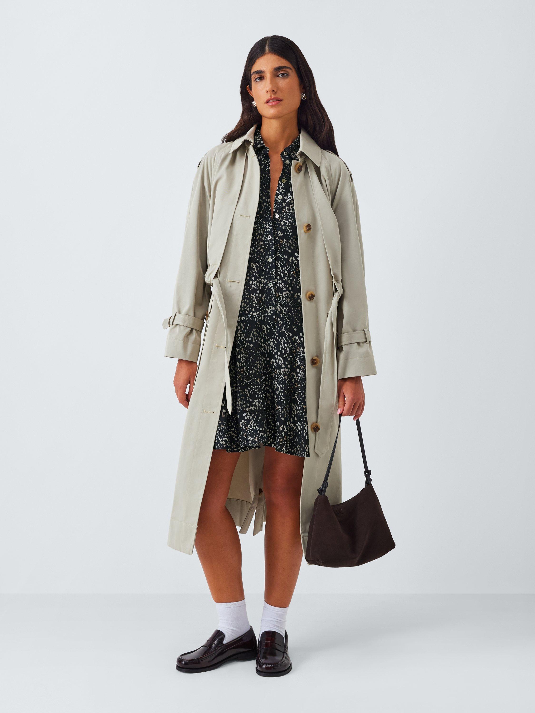 Product image 3 of 6, which shows John Lewis Speckled Spot Mini Shirt Dress, Black/Multi, 10