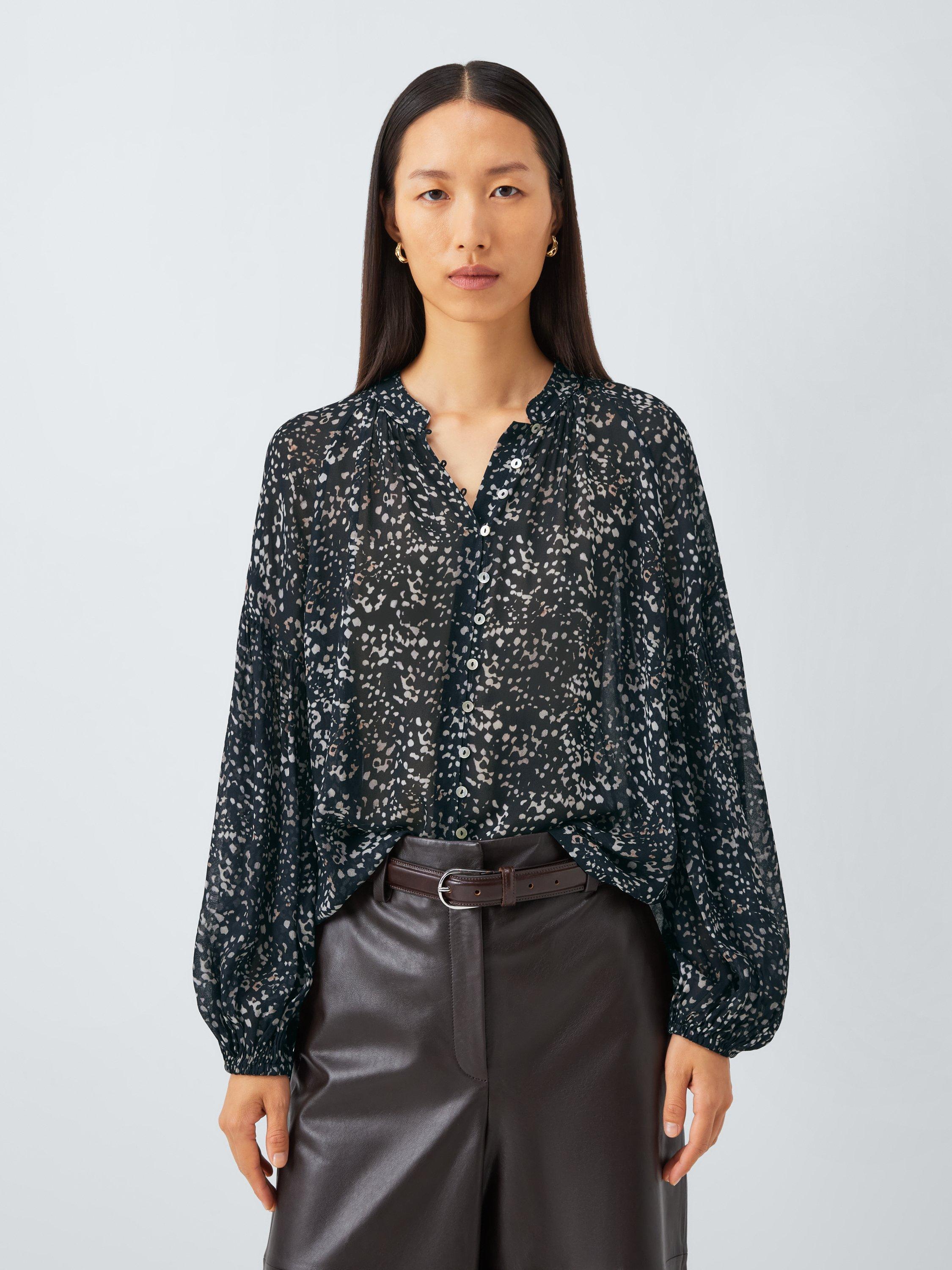Product image 1 of 6, which shows John Lewis Speckled Spot Blouse, Speckled Spot, 8