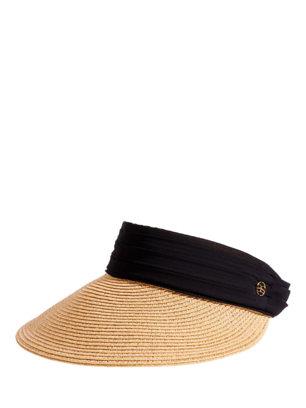 Seaspray Charlotte Straw Visor - view 2, Tan/Black