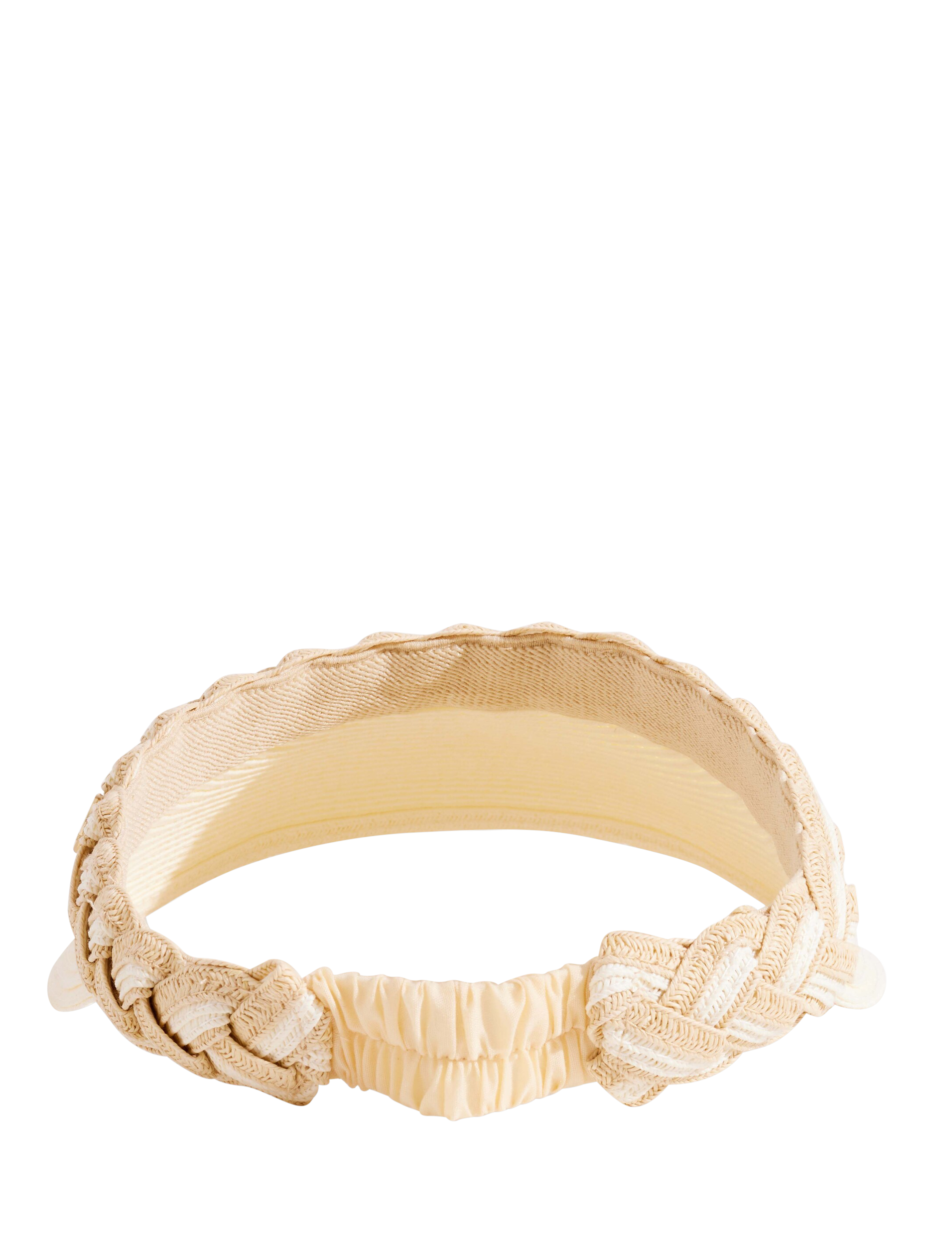 Product image 3 of 5, which shows Seaspray Amelia Braided Straw Visor, White/Natural