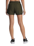 Under Armour Tech Play Up 2-in-1 Shorts, Green / Black