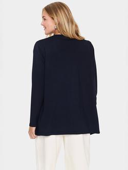Saint Tropez KilaSZ Open Mid Crop Cardigan - view 2, Navy Blue