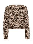 Saint Tropez LydiaSZ Leopard Print Cotton Blend Cardigan