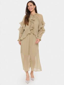 Saint Tropez JacelynSZ Ruffle Detail Dress, Natural Beige