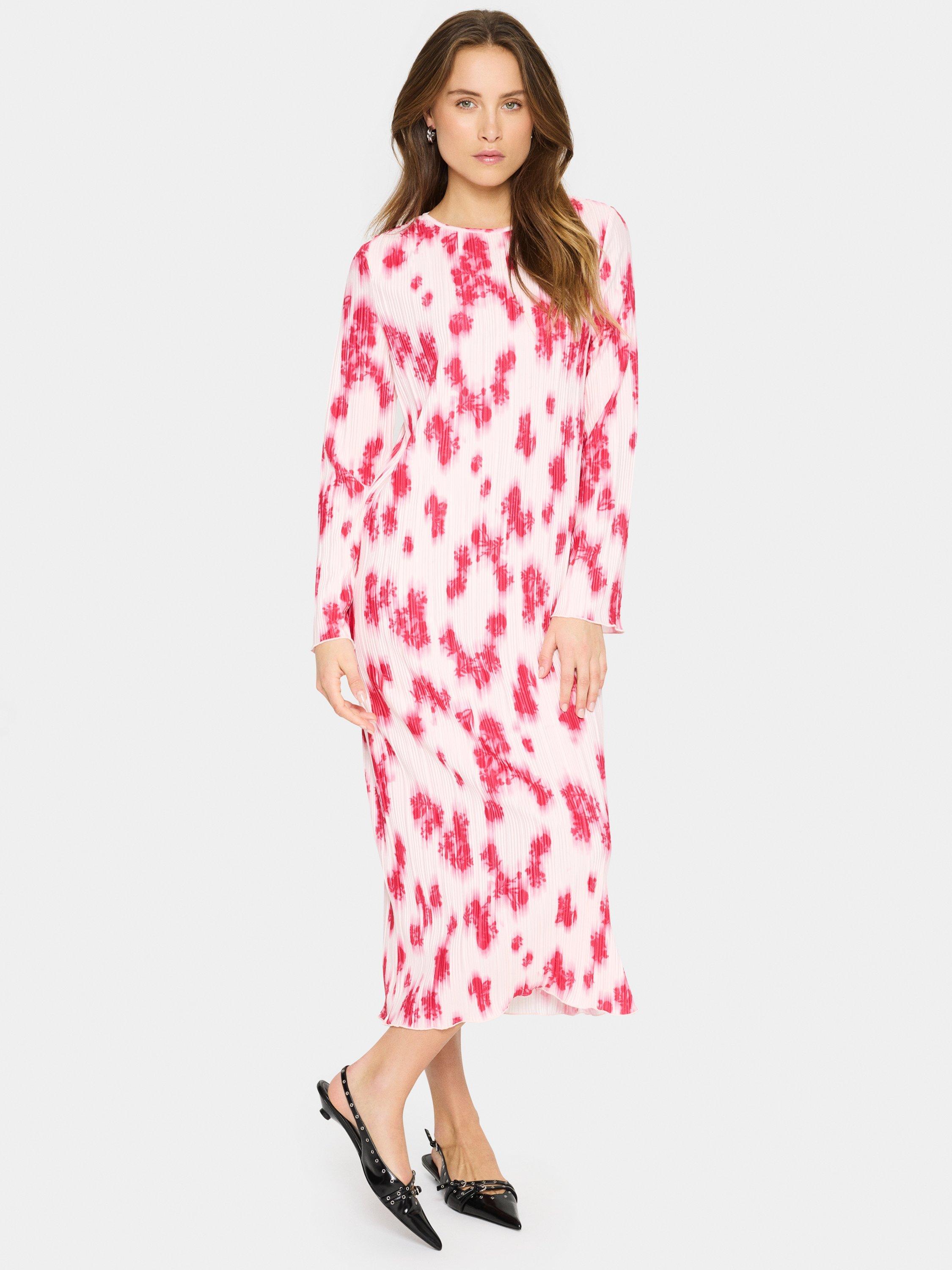 Product image 1 of 6, which shows Saint Tropez MuniSZ Floral Round Neck Midi Dress, Pink/Multi, M