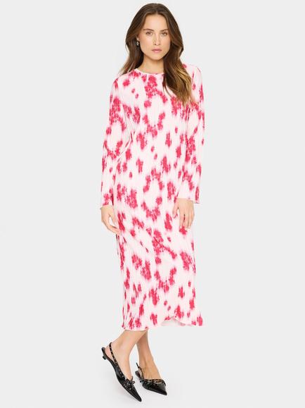 Saint Tropez MuniSZ Floral Round Neck Midi Dress, Pink/Multi