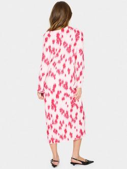 Saint Tropez MuniSZ Floral Round Neck Midi Dress - view 2, Pink/Multi