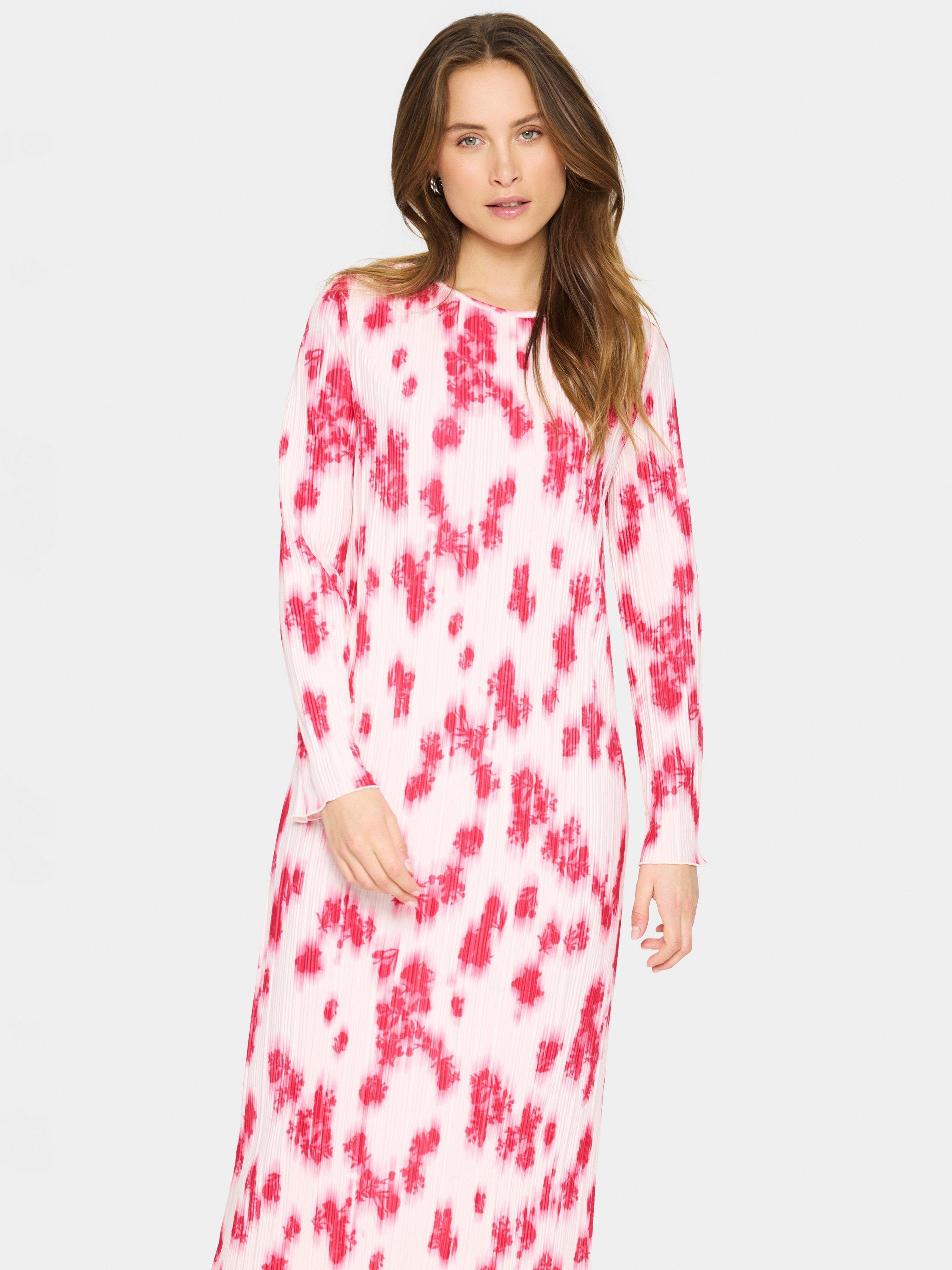 Product image 3 of 6, which shows Saint Tropez MuniSZ Floral Round Neck Midi Dress, Pink/Multi, M