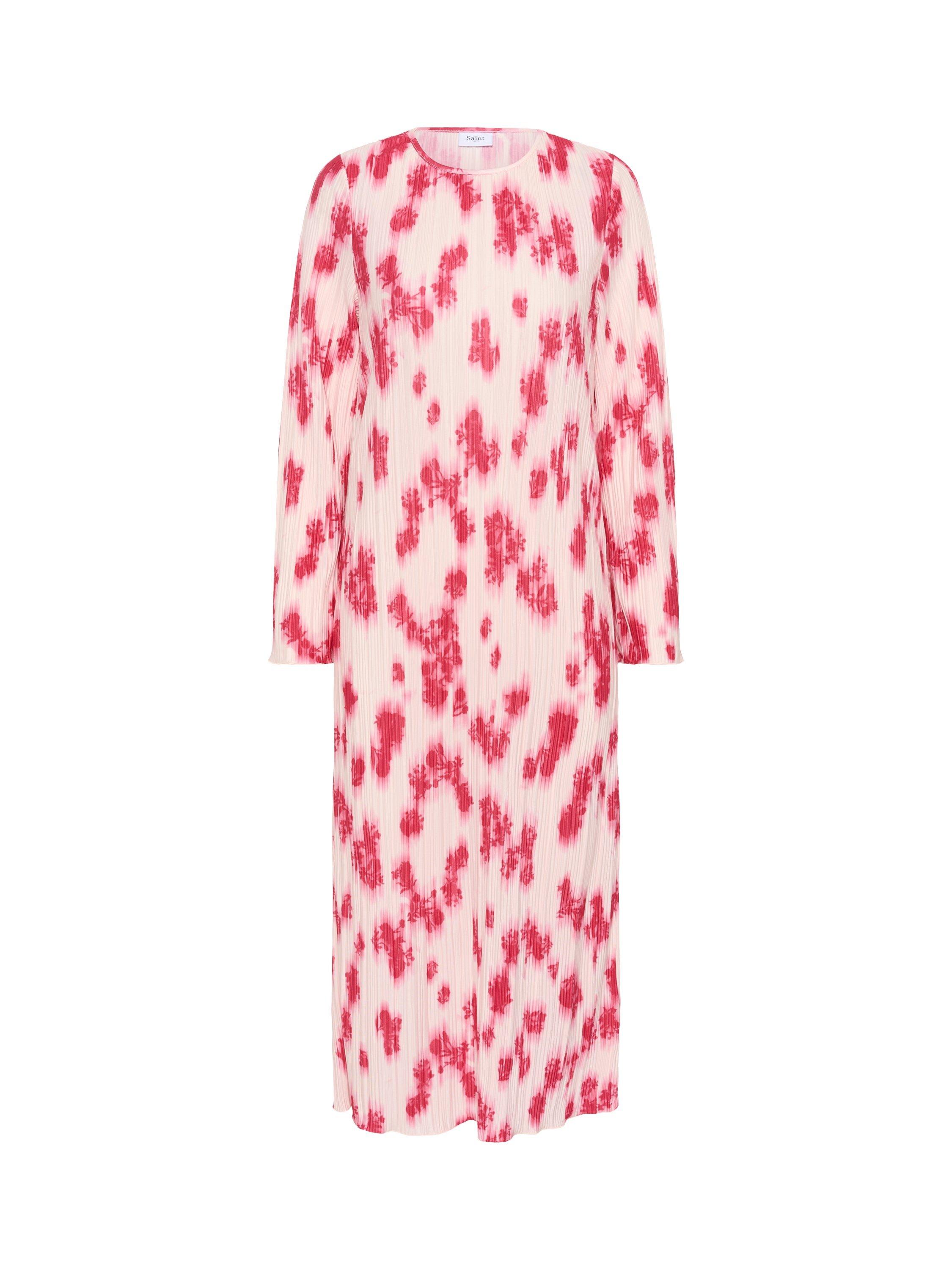 Product image 5 of 6, which shows Saint Tropez MuniSZ Floral Round Neck Midi Dress, Pink/Multi, M