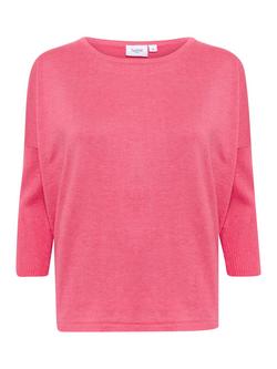 Saint Tropez MilaSZ Round Neck Pullover Jumper, Mid Pink