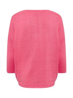 Saint Tropez MilaSZ Round Neck Pullover Jumper - view 2, Mid Pink