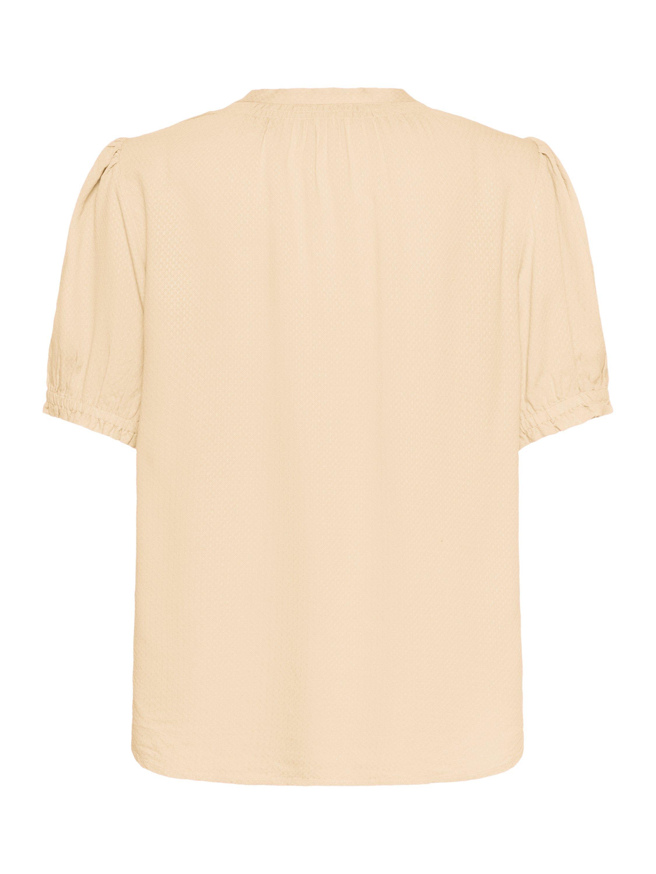 Product image 2 of 2, which shows Saint Tropez BrittaSZ Short Sleeve V-Neck Blouse, Natural Cream, M