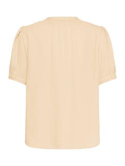 Saint Tropez BrittaSZ Short Sleeve V-Neck Blouse - view 2, Natural Cream
