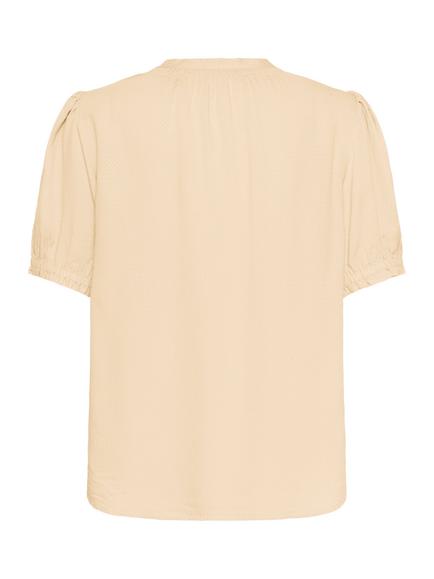 Saint Tropez BrittaSZ Short Sleeve V-Neck Blouse - view 2, Natural Cream