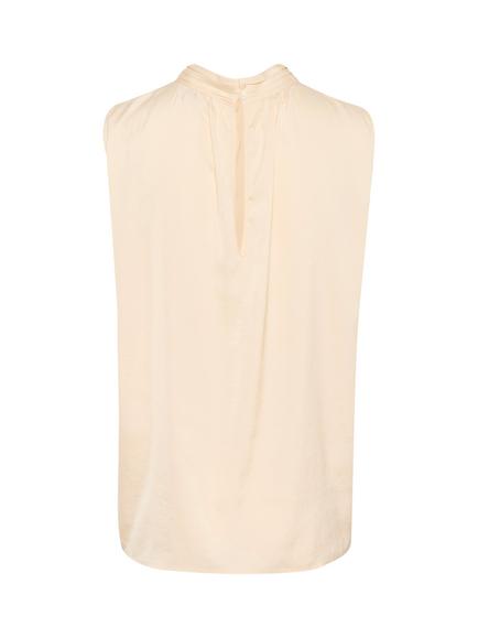 Saint Tropez AileenSZ High Neck Sleeveless Top - view 2, Natural Cream