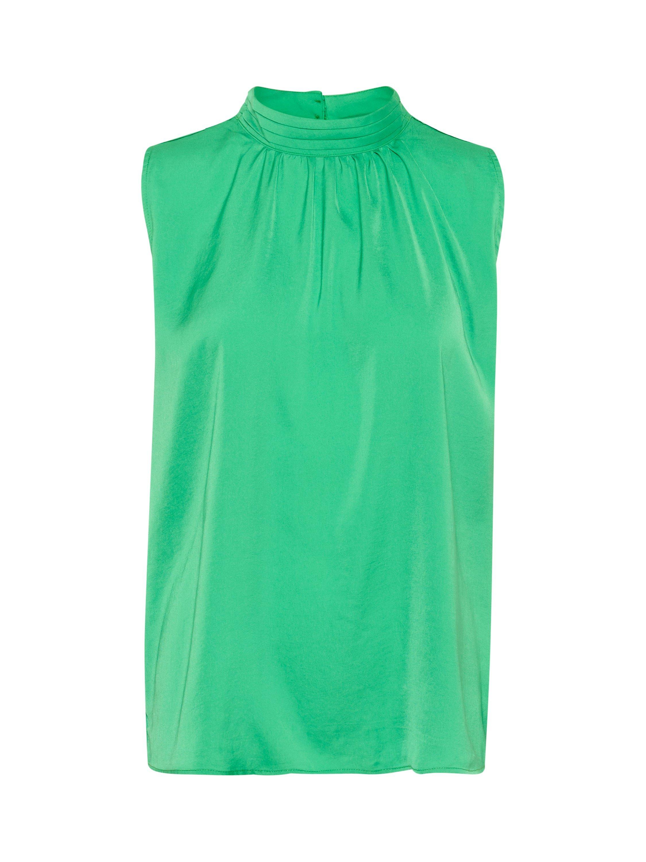 Product image 1 of 2, which shows Saint Tropez AileenSZ High Neck Sleeveless Top, Mid Green, M