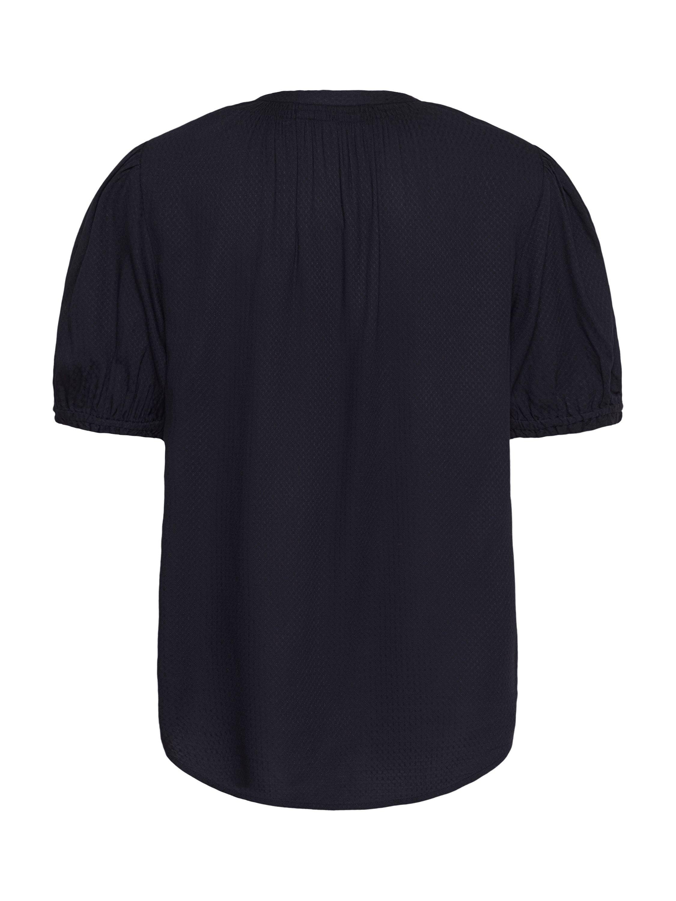 Product image 2 of 2, which shows Saint Tropez BrittaSZ Short Sleeve V-Neck Blouse, Dark Blue, XS