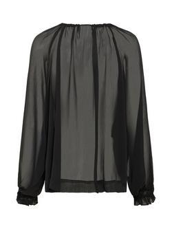 Saint Tropez LazieSZ Tie Neck Blouse - view 2, Black