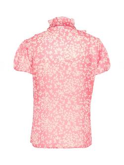 Saint Tropez LiljaSZ Crinkle Short Sleeve Shirt - view 2, Pink/Multi