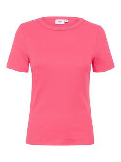 Saint Tropez AsterSZ Cotton Blend Round Neck T-Shirt, Mid Pink