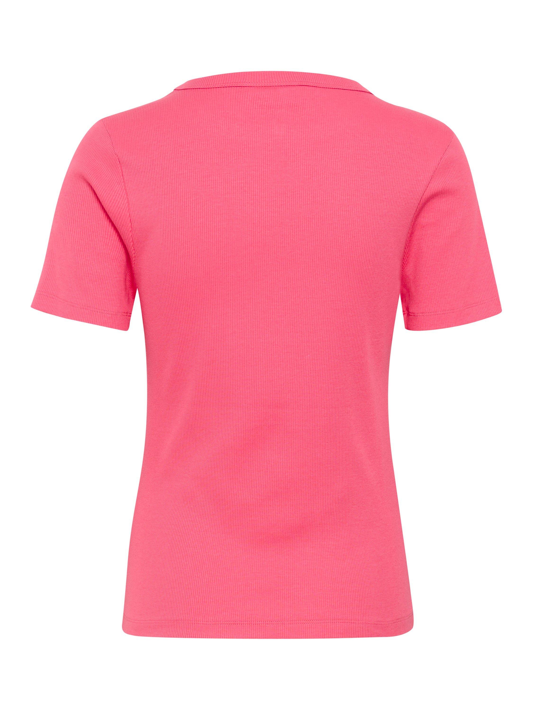 Product image 2 of 2, which shows Saint Tropez AsterSZ Cotton Blend Round Neck T-Shirt, Mid Pink, L