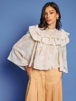 Sister Jane Fay Embroidered Blouse, Cream, Cream