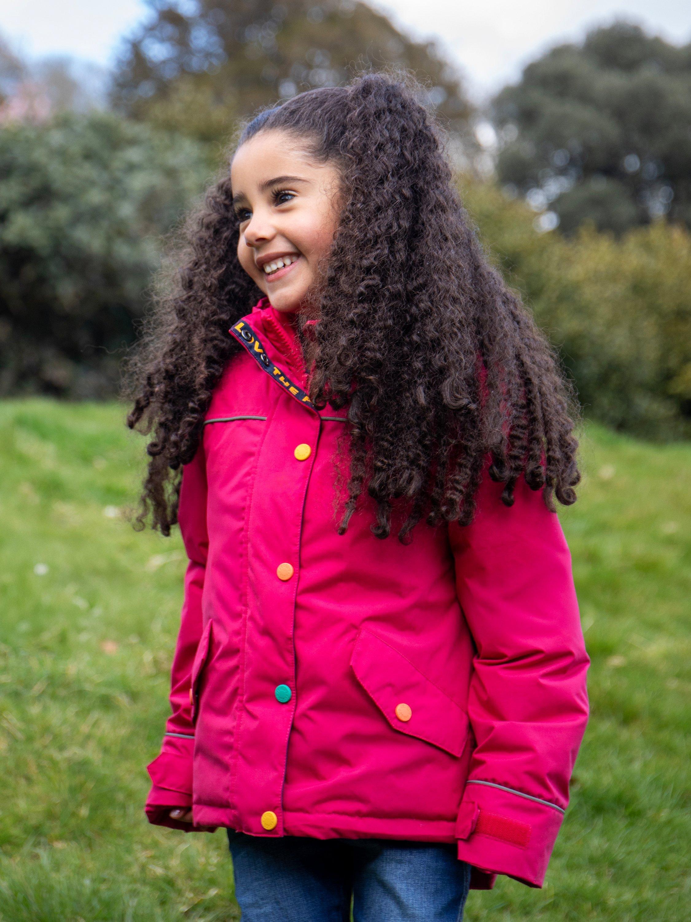 Product image 2 of 9, which shows Frugi Kids' Rambler 3 in 1 Coat, Snapdragon/Navy Blue, 1-2 years