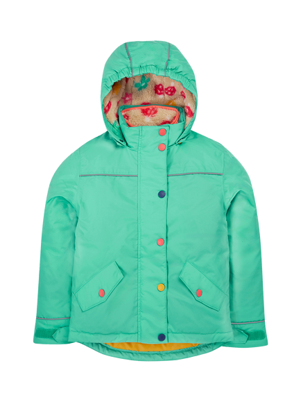 Frugi Kids' Rambler 3-in-1 Hooded Coat, Dragon/Mushroomfield, Dragon/Mushroomfield