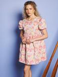 Sister Jane Echo Jacquard Floral Mini Dress, Blue/Multi