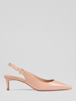 L.K.Bennett Lettie Leather Slingback Court Shoes, Trench, Trench