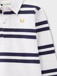 Crew Clothing Kids' Cotton Blend Long Sleeved Striped Rugby Shirt