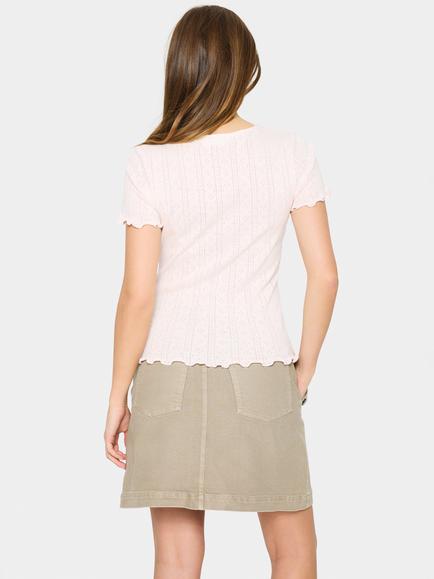 Saint Tropez GruSZ Cotton Blend Round Neck T-Shirt - view 2, Mid Pink