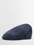 Barbour Deveron Tweed Flat Cap, Navy