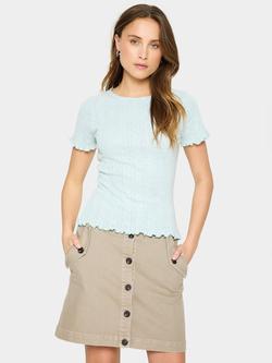 Saint Tropez Grusz Cotton Blend T-Shirt, Mid Blue