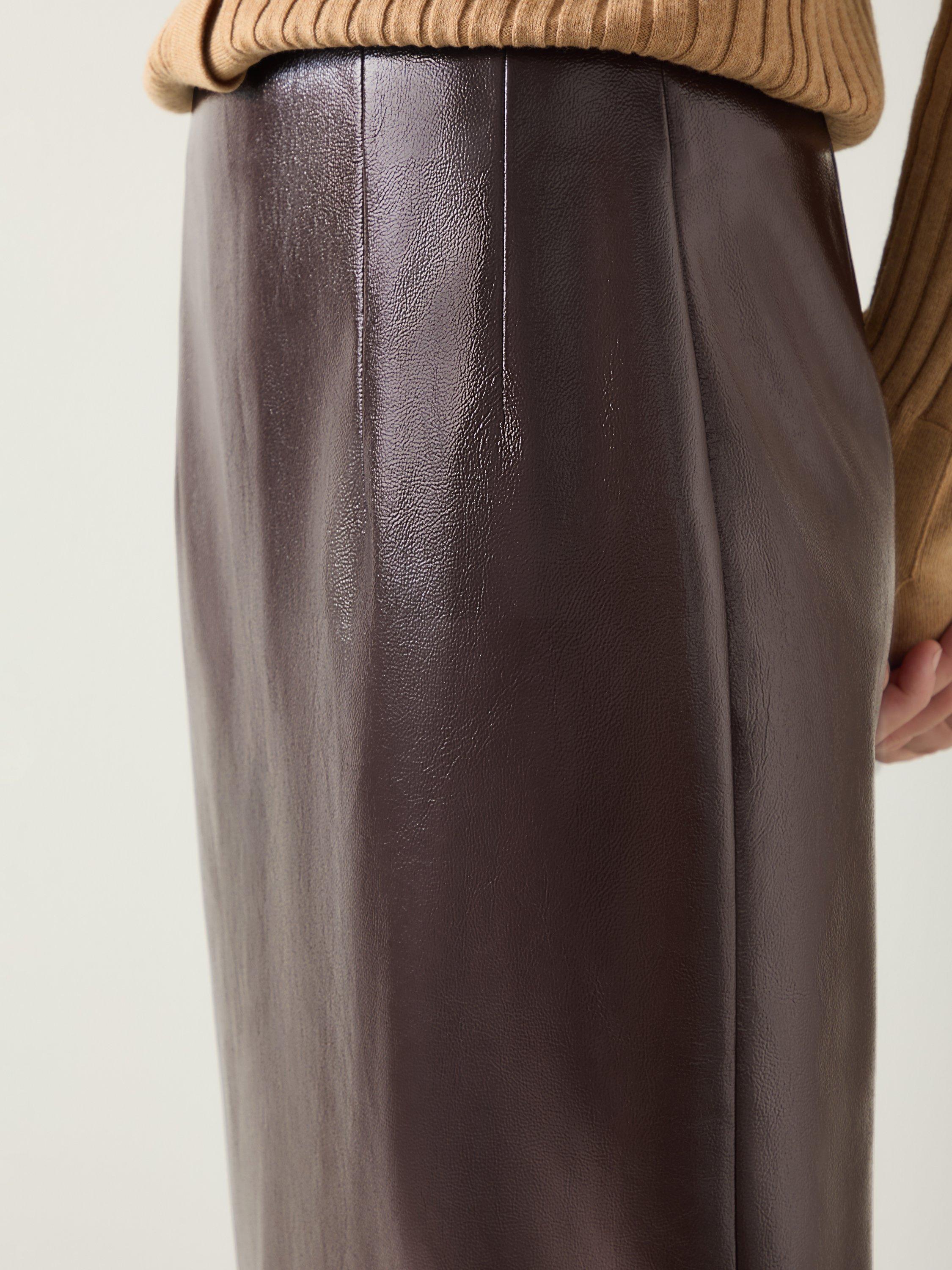 Product image 4 of 5, which shows L.K.Bennett Marlene Midi Skirt, Deep Purple, 12