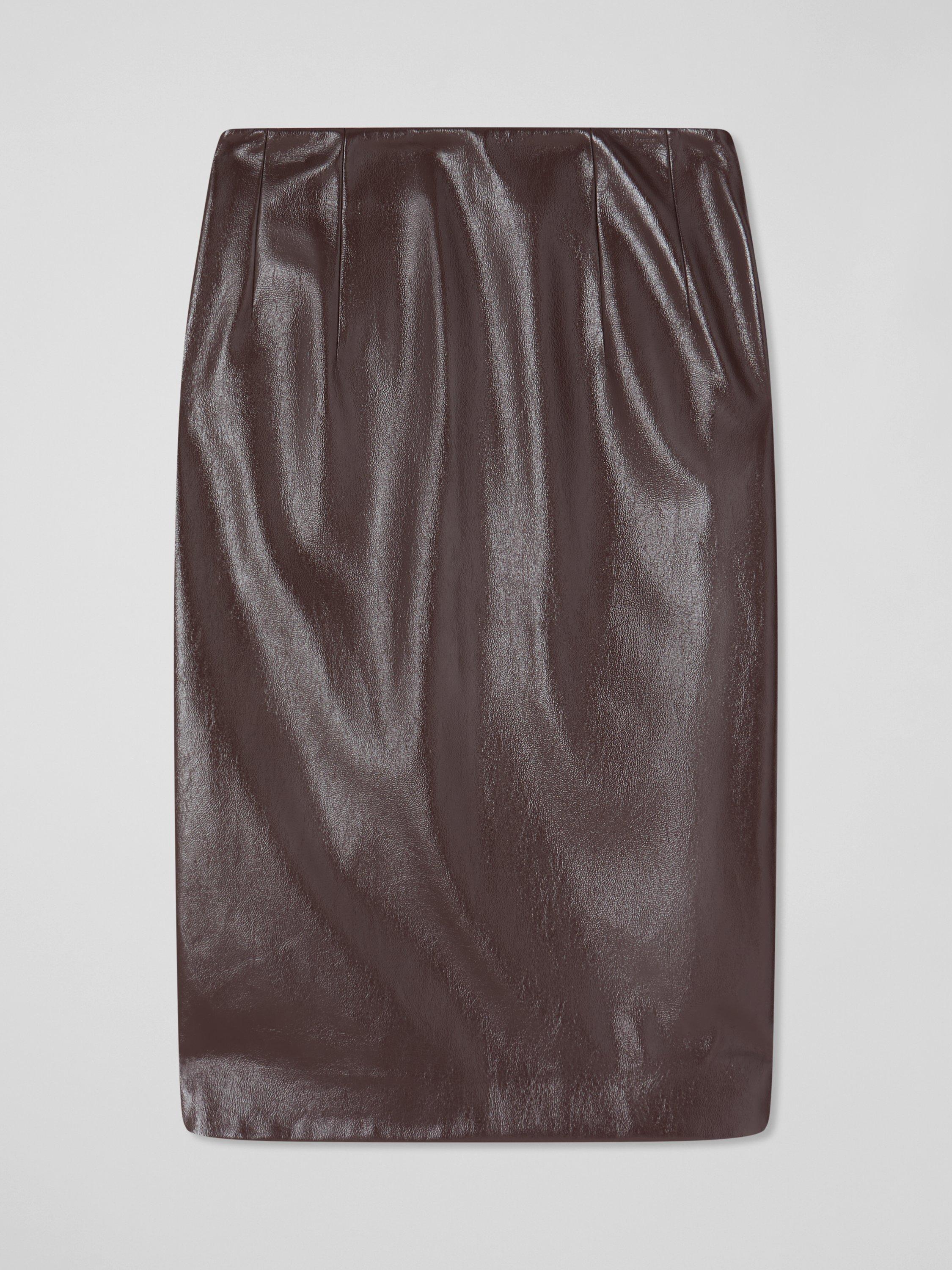 Product image 5 of 5, which shows L.K.Bennett Marlene Midi Skirt, Deep Purple, 12