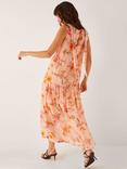 Monsoon Cassia Floral Flared Round Neck Midi Dress