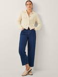 Monsoon Coby Collar Cardigan, Ivory