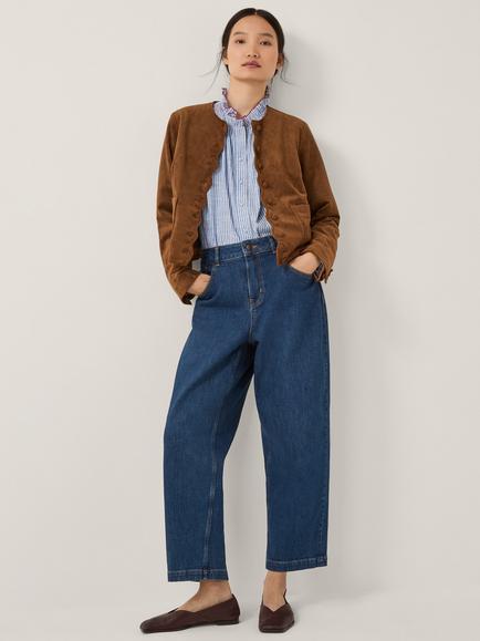 Monsoon Isla Suedette Jacket, Brown, Brown