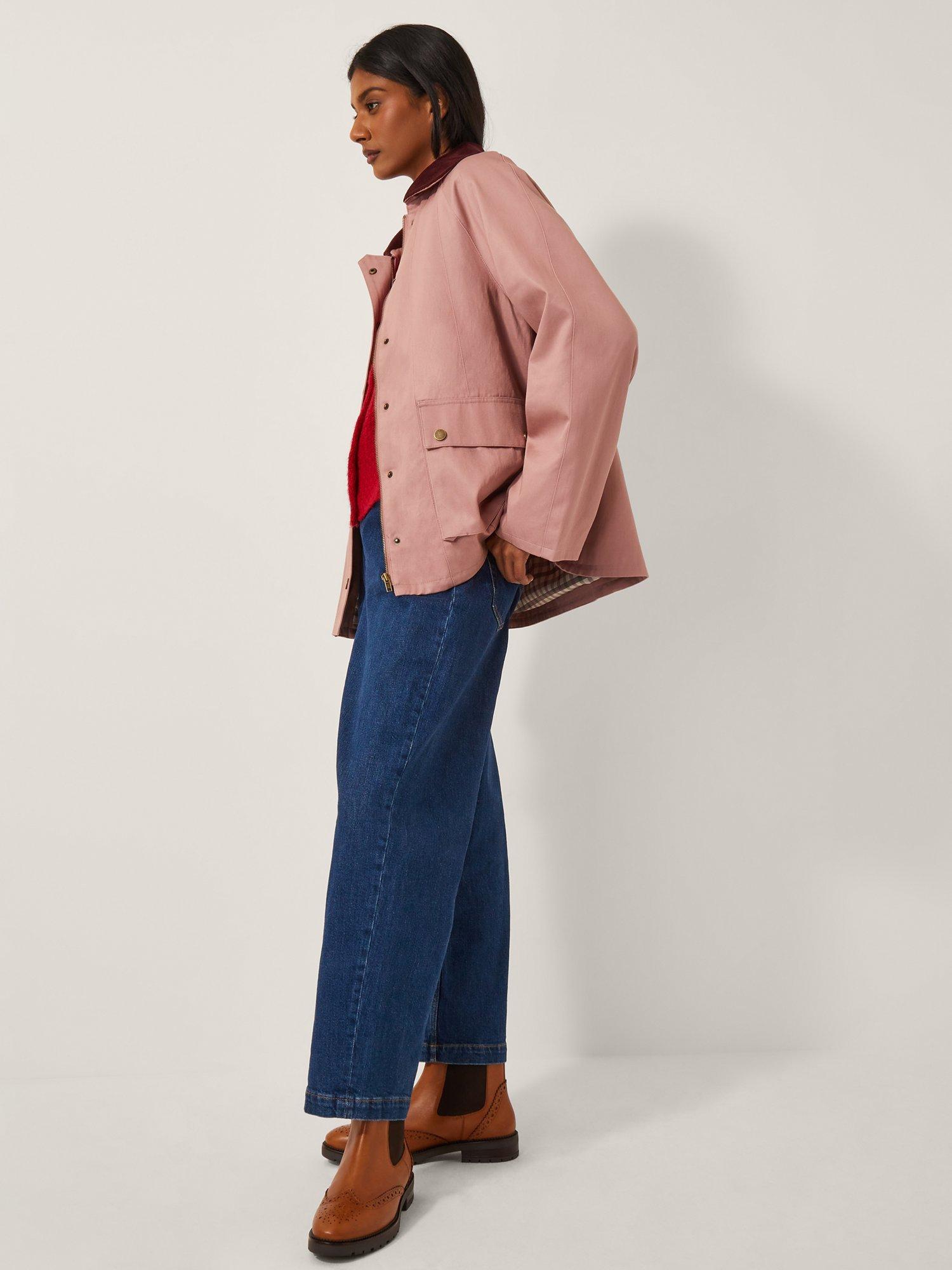 Product image 3 of 5, which shows Monsoon Rosie Barn Jacket, Pink Rose, S