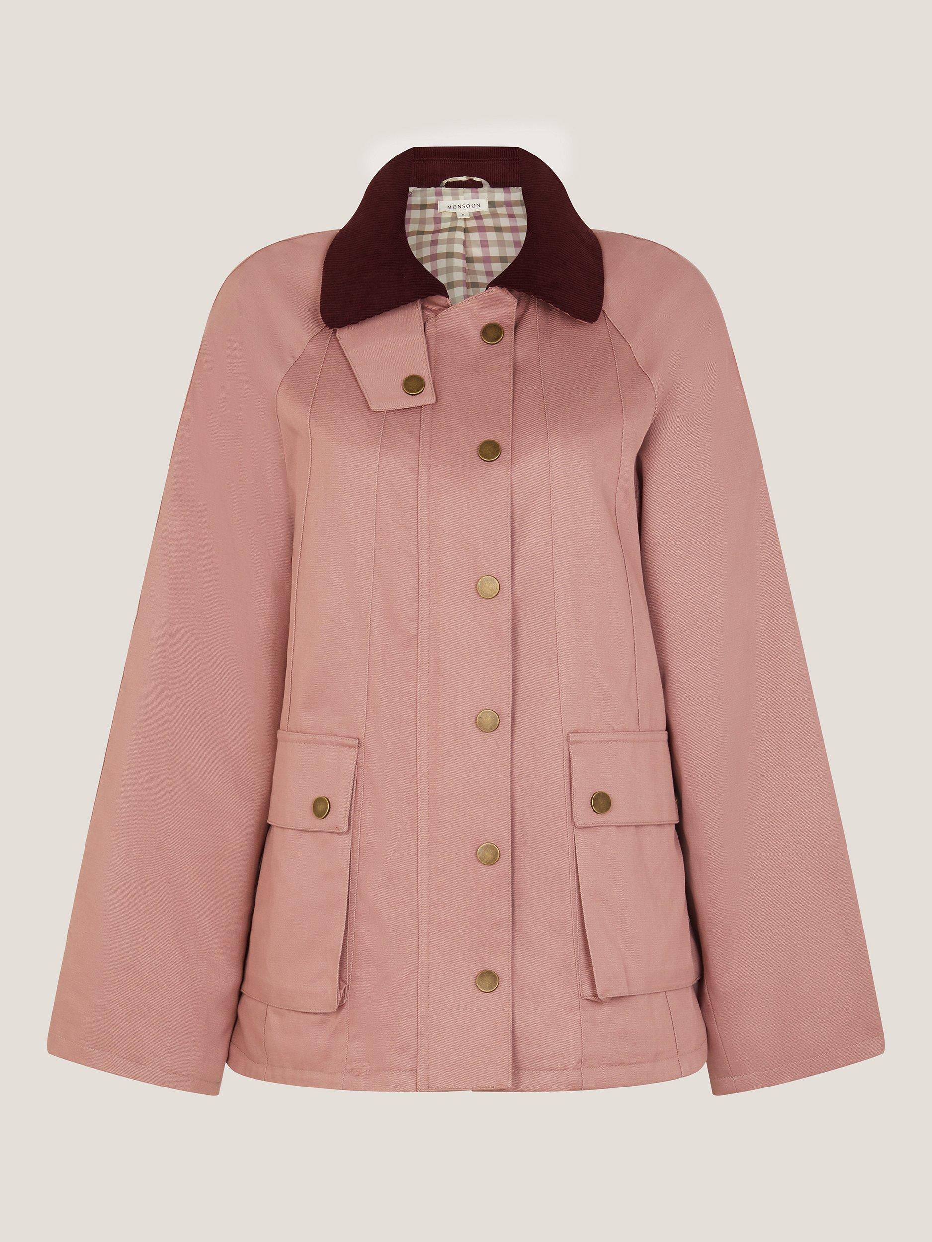 Product image 4 of 5, which shows Monsoon Rosie Barn Jacket, Pink Rose, S