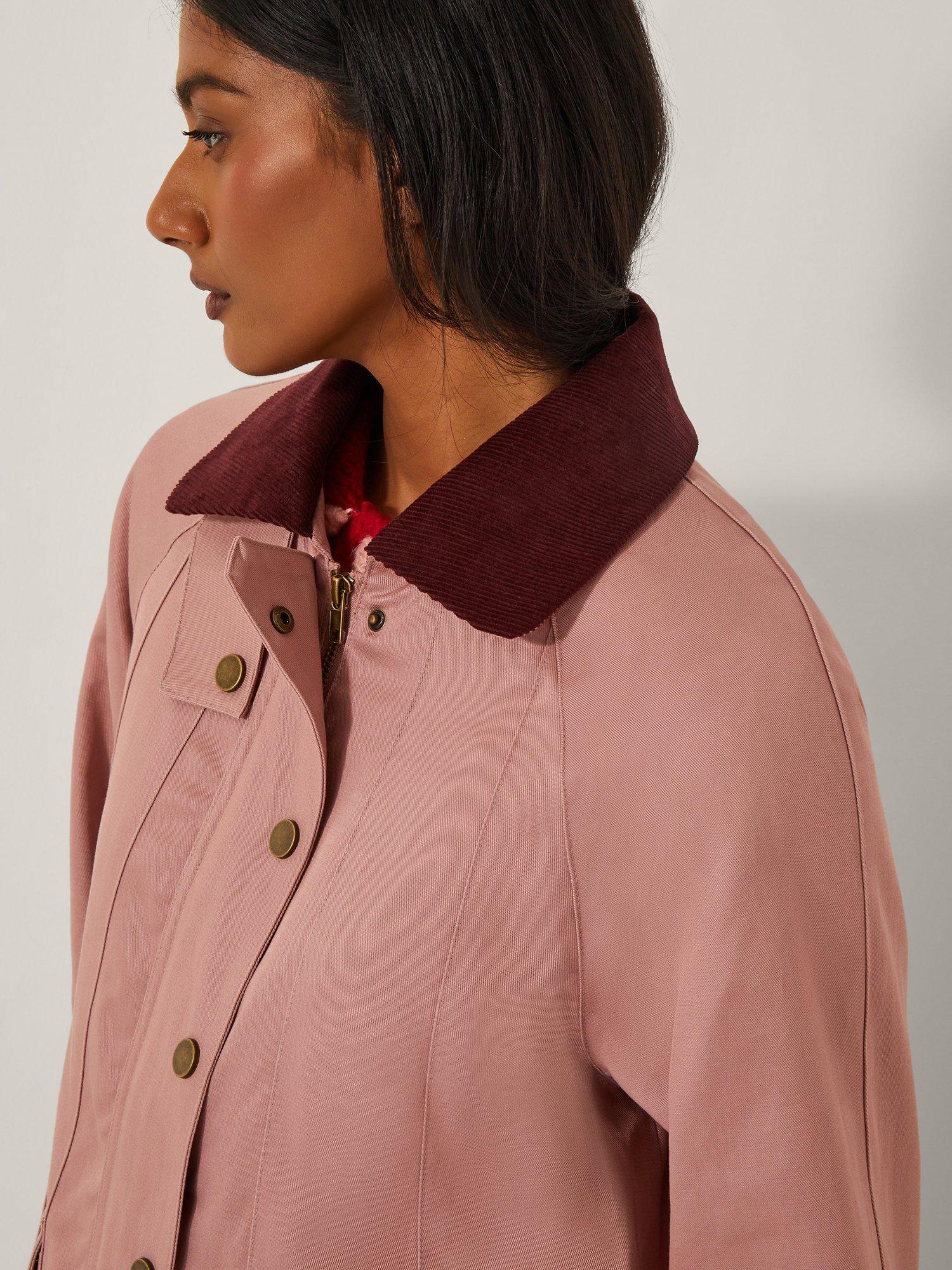 Product image 5 of 5, which shows Monsoon Rosie Barn Jacket, Pink Rose, S